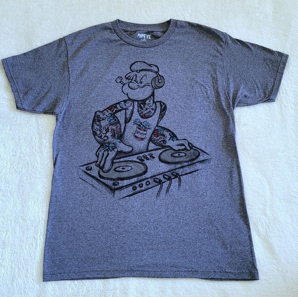 DJ🎧 Popeye💪Turntables Tee👕 - NWOT